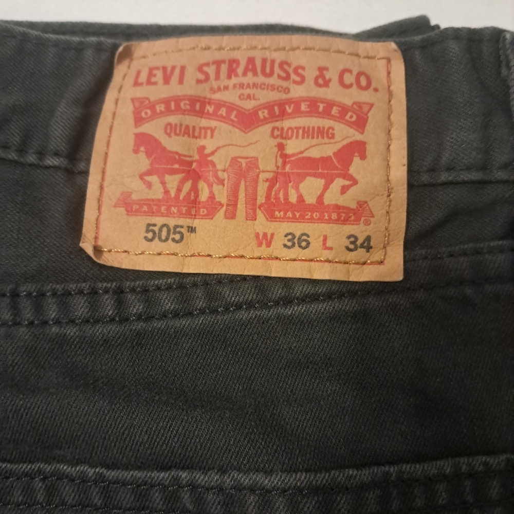 Levi's Black Straight Jeans Classic Style 505 36 X34